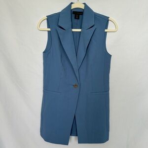 House of‎ Harlow 1960 Sleeveless Blazer in Dusty Blue - XS